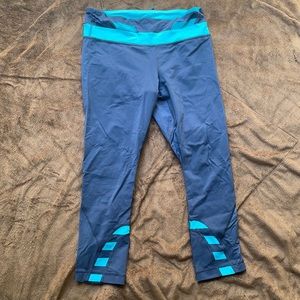 Navy and light blue leggings